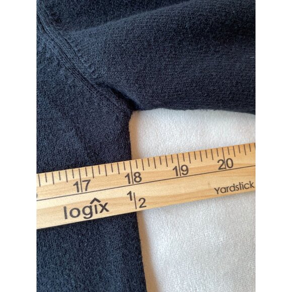 VTG Lacoste Black Heavy Knit Long Sleeve Sweater Size 40 Preppy Y2K Athletic - Picture 4 of 7